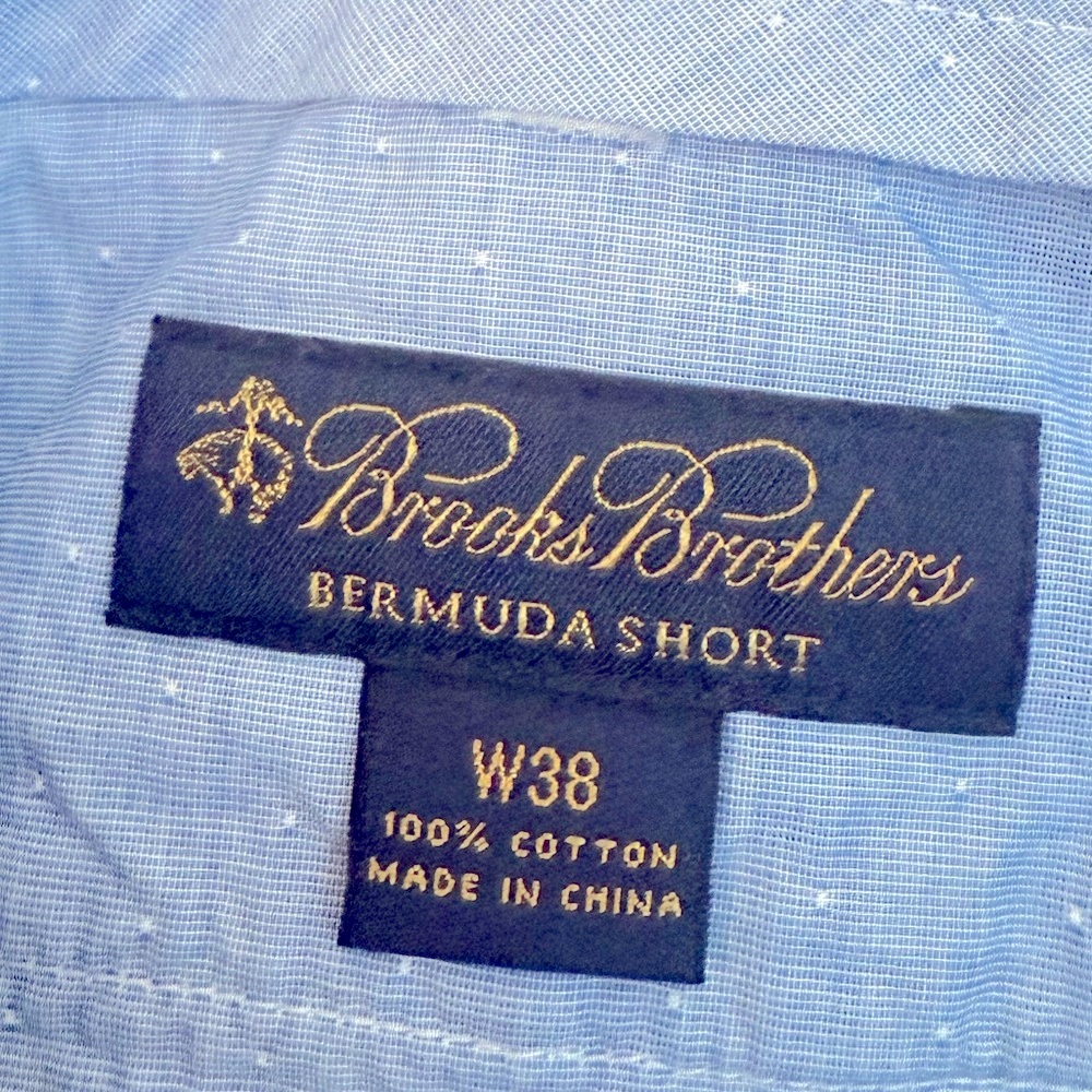Brooks Brothers Blue and White Striped Flat Front Bermuda Men’s Shorts Size W38 - Picture 8 of 10